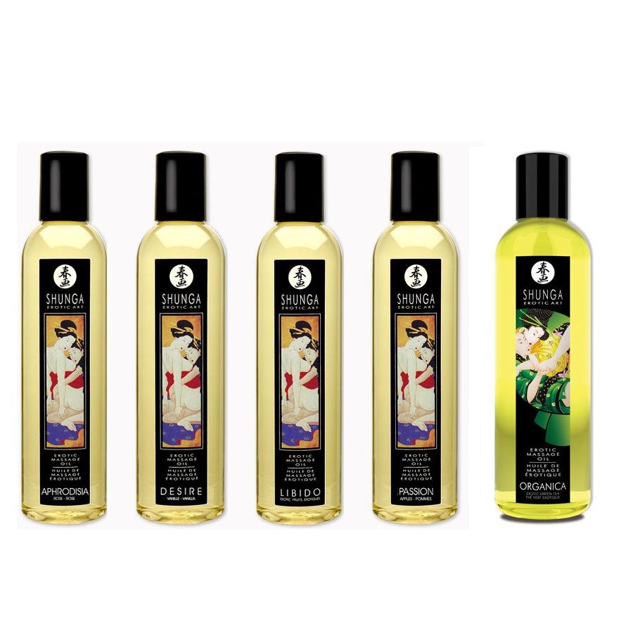 Shunga - 浪漫草莓香檳按摩油 - 250ml 照片-2