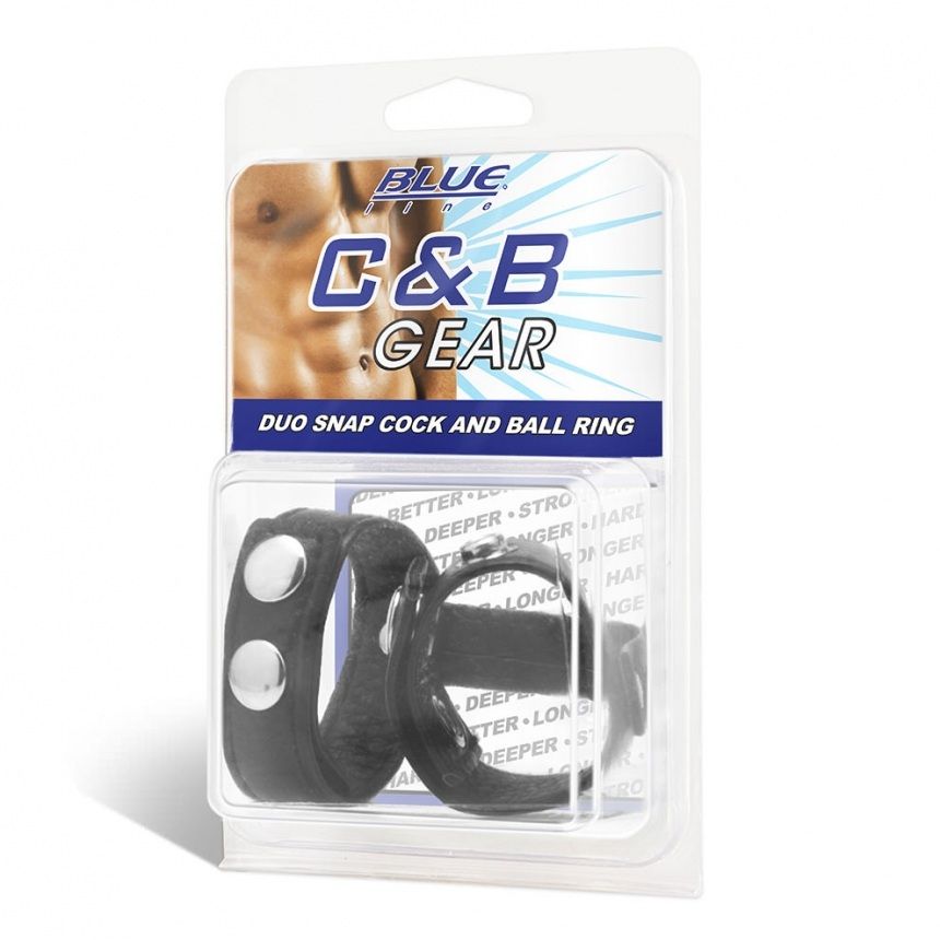 This duo snap cock and ball ring provides sexual stimulation... Blueline - Duo Snap Cock And Ball Ring photo-3