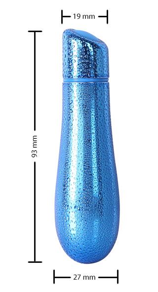 From the creative minds at PowerBullet comes the next evolut... Rain - 3'' Textured 7 Function Bullet - Blue photo-6