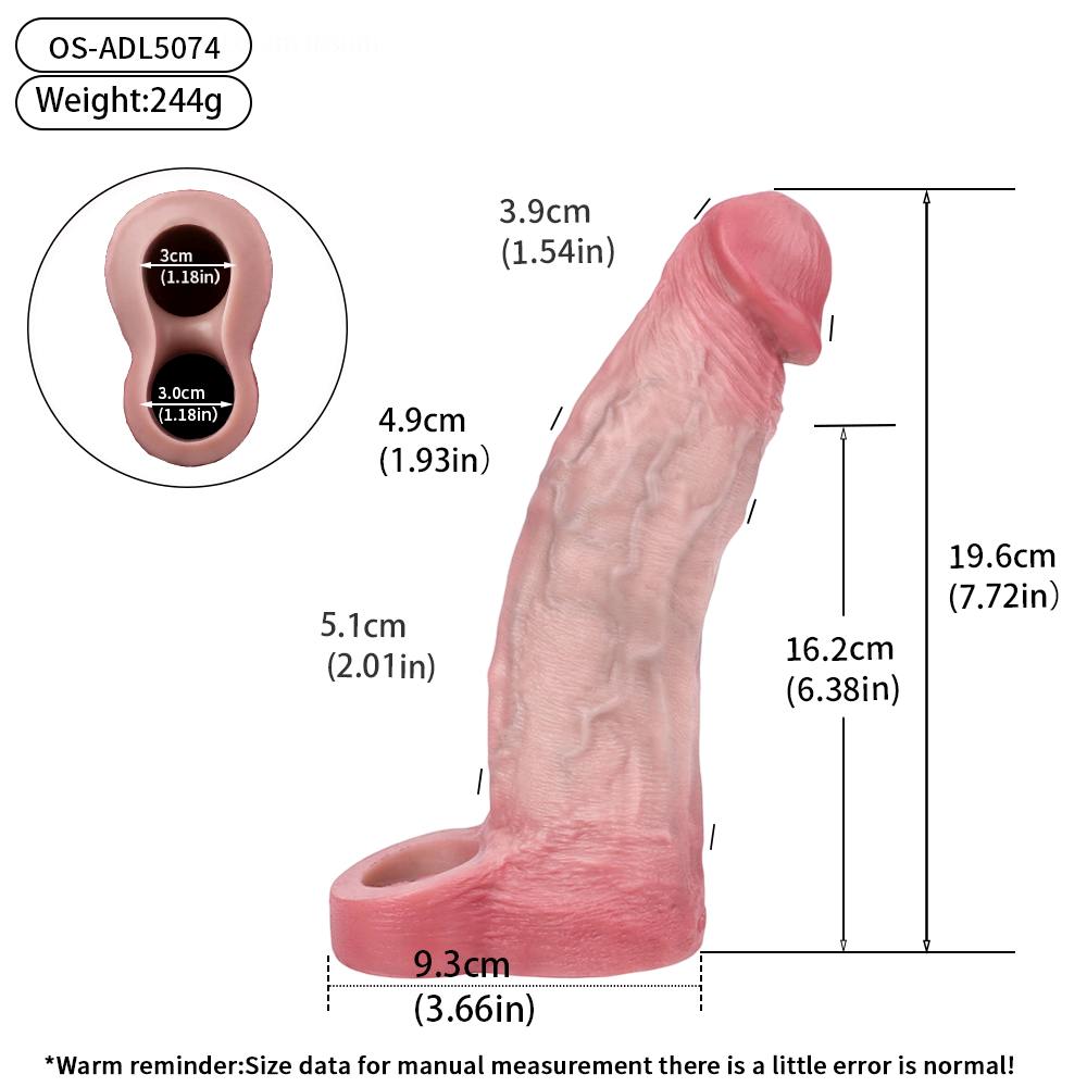 Material: liquid silicone
Head size: 3.9cm
Total length: 19... FAAK - Berg Realistic Sleeve - Flesh photo-8
