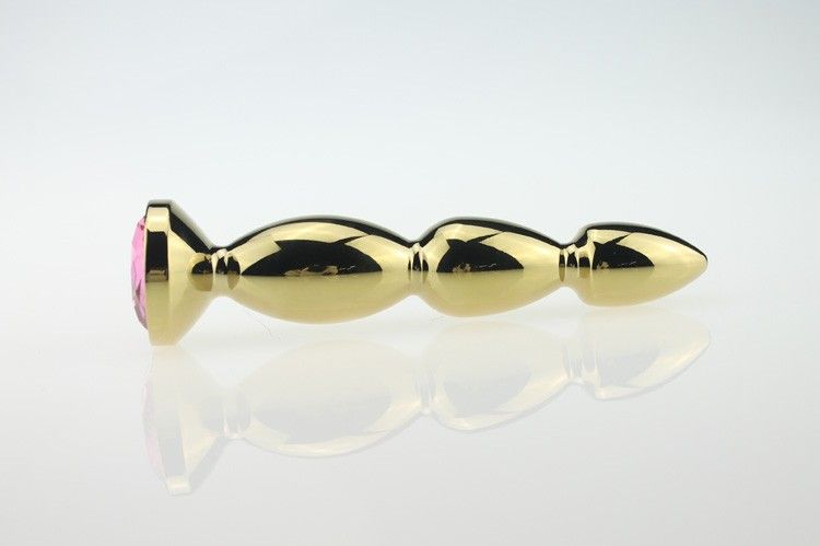 Material: steel
Length: 140 mm
Width: 27 mm
Weight: 121 g SHC - Beginner Alice Gold Anal Plug photo-3