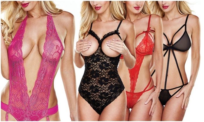 Deviously discreet, comfortable and flattering, the Secrets ... Secrets - Remote Control Vibrating Strappy Lace Teddy - Red photo-5