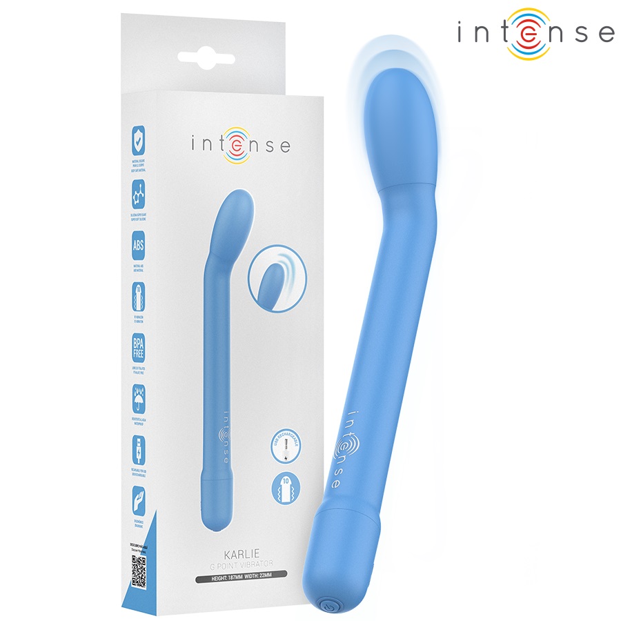 Intense - Karlie G Point Vibrator - Blue photo-8