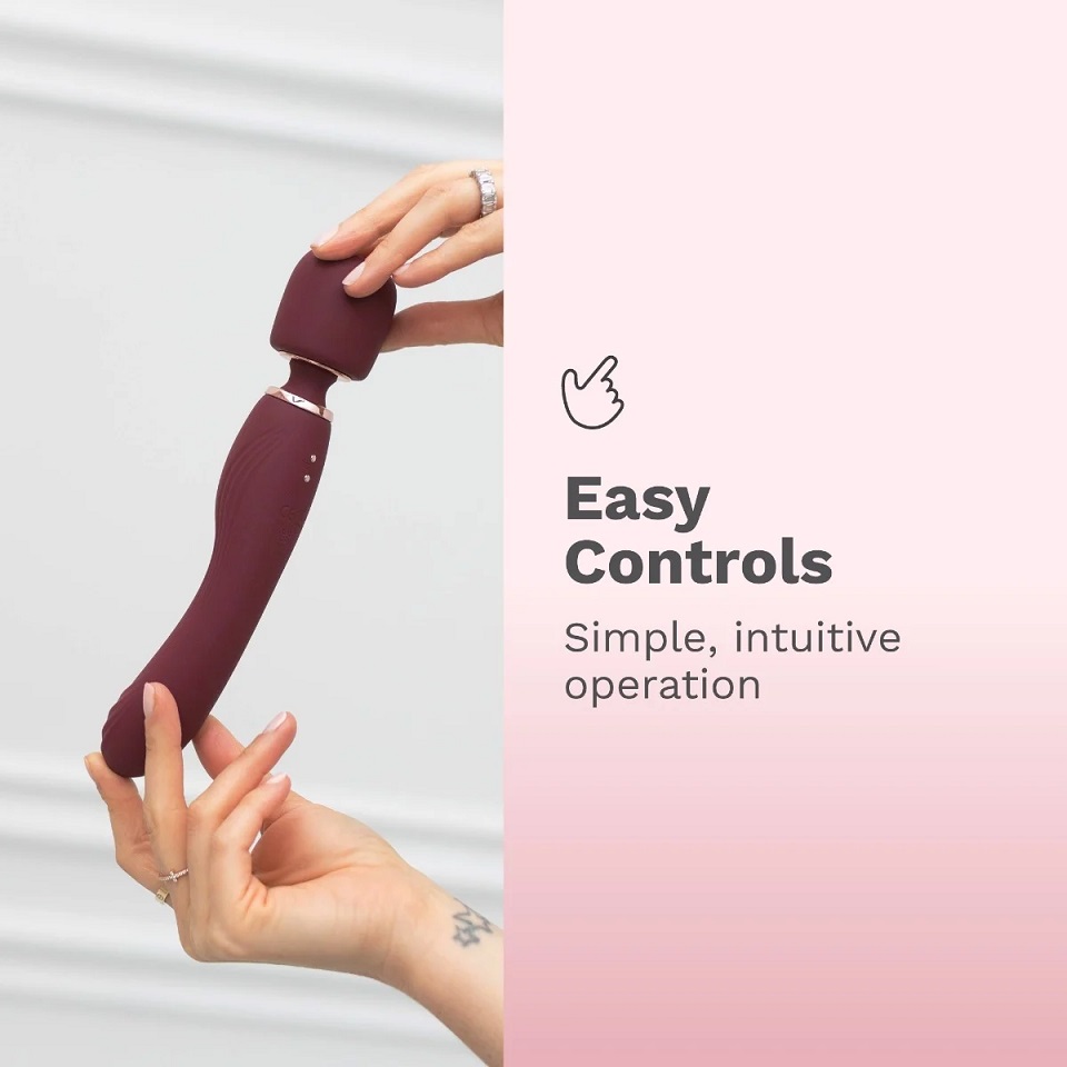 Le Wand - Flat Double Ended Vibrator - Red 照片-7