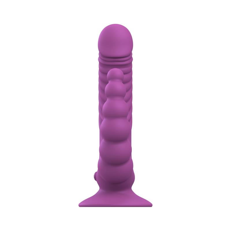 Teazers - Ribbed Double Vibrator - Purple photo-7
