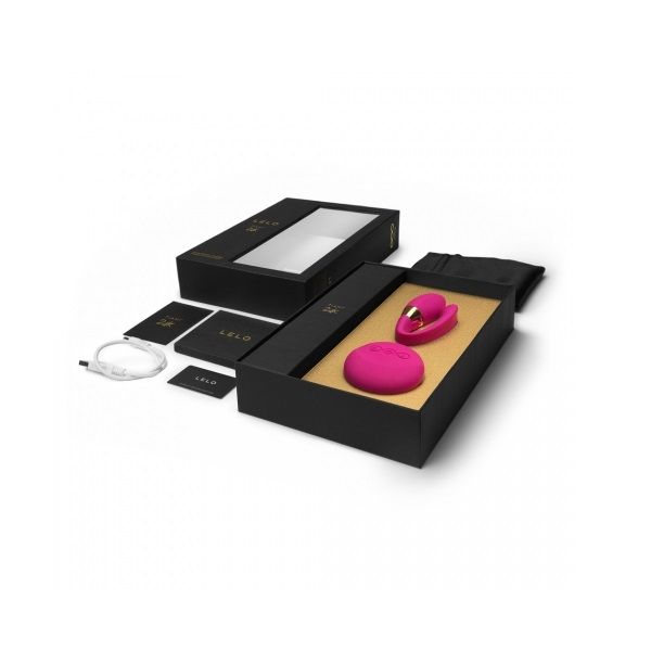 Sealed with a 24 karat gold kiss, this vibrating couples’ ma... Lelo - Tiani 24k Massager - Cerise photo-2