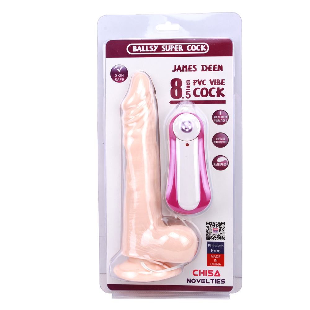 Material:PVC+ABS
Product Size:22cm Φ3.9cm
Product Weight... Chisa - JAMES DEEN 8.5″ Vibrating And Rotating Dildo - Flesh photo-5