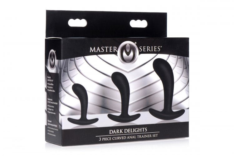 Curve into your backdoor with this delightful 3-piece of ana... Master Series - Dark Delights Anal Set - Black photo-5