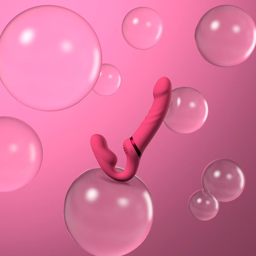 Flexible double-ended vibrating strapless strap-on.
Two bod... Lovense - Lapis Vibro Strap-On photo-12