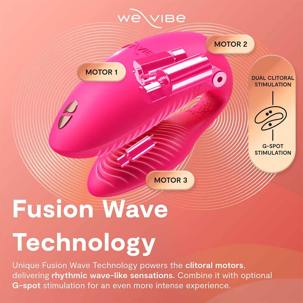 Designed as a couples vibrator, the We-Vibe Chorus Pro i... We-Vibe - Chorus Pro Clitoral & G-Spot Couples Vibrator - Electric Pink photo-5