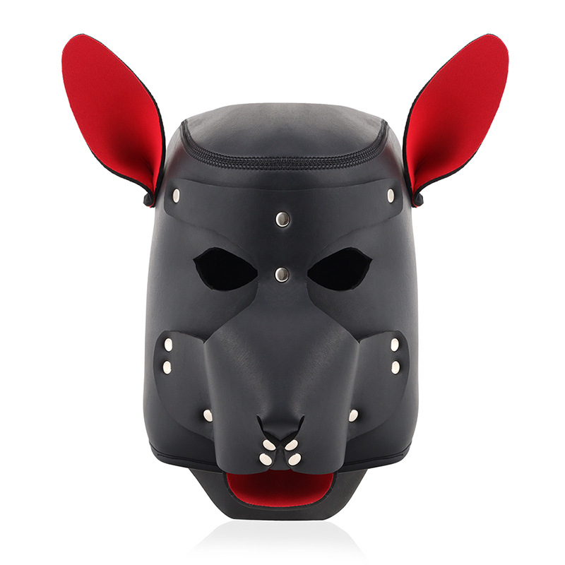 MT - Face Mask w Leash - Red/Black photo-6