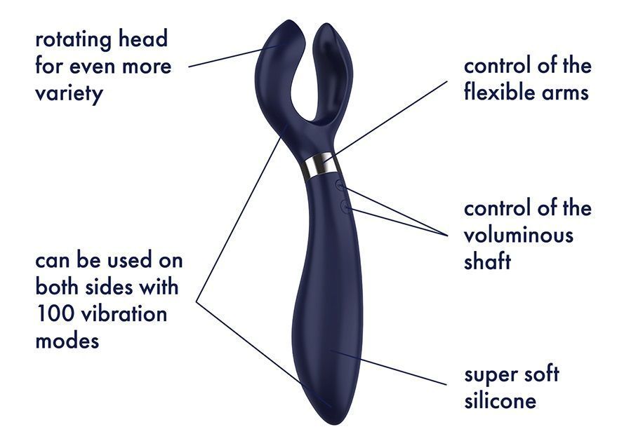 This sensual non-gendered go-to device allows in-the-moment ... Satisfyer - Endless Fun Multi-Use Vibrator - Blue photo-4