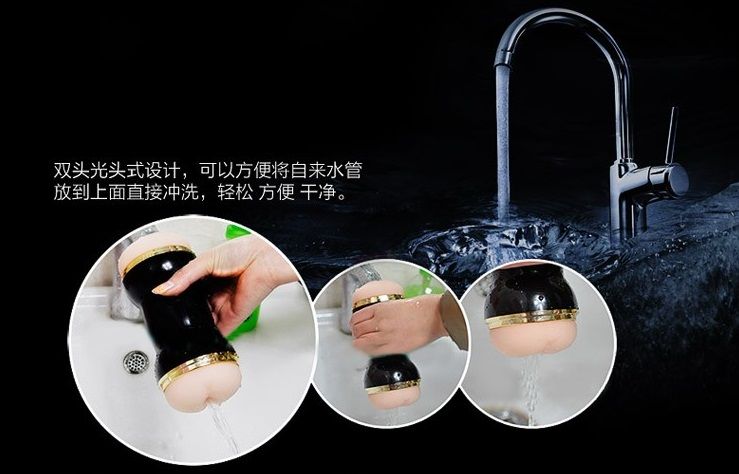 Leeko - Diamond Blue Double-Sided Masturbation Cup - Mouth & Ass photo-5