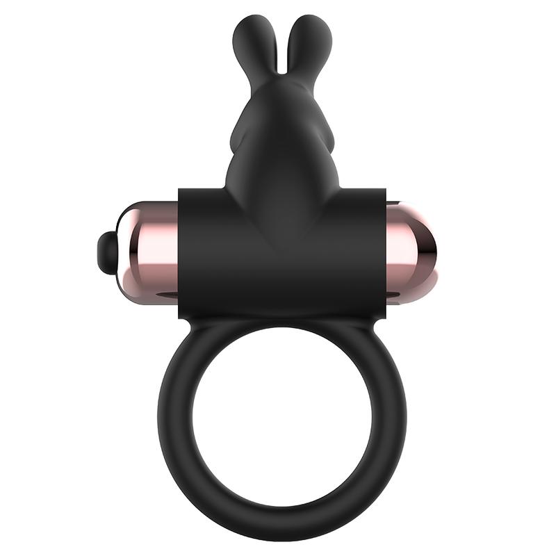 Take control of your lover's pleasure !! Take it anywher... Coquette - Rabbit Vibro Ring - Black photo-5