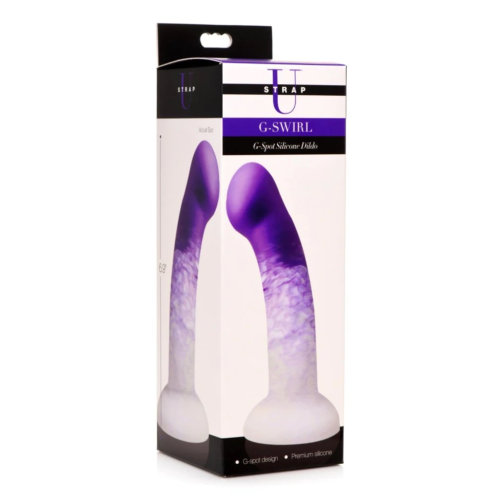 These sweet swirls of purple color dancing with the white ar... Strap U - G-Swirl Dildo - Purple photo-8