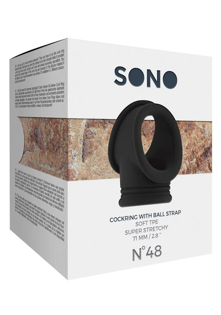 Sono - #48 阴茎环  连箍睾环 - 黑色 照片-3