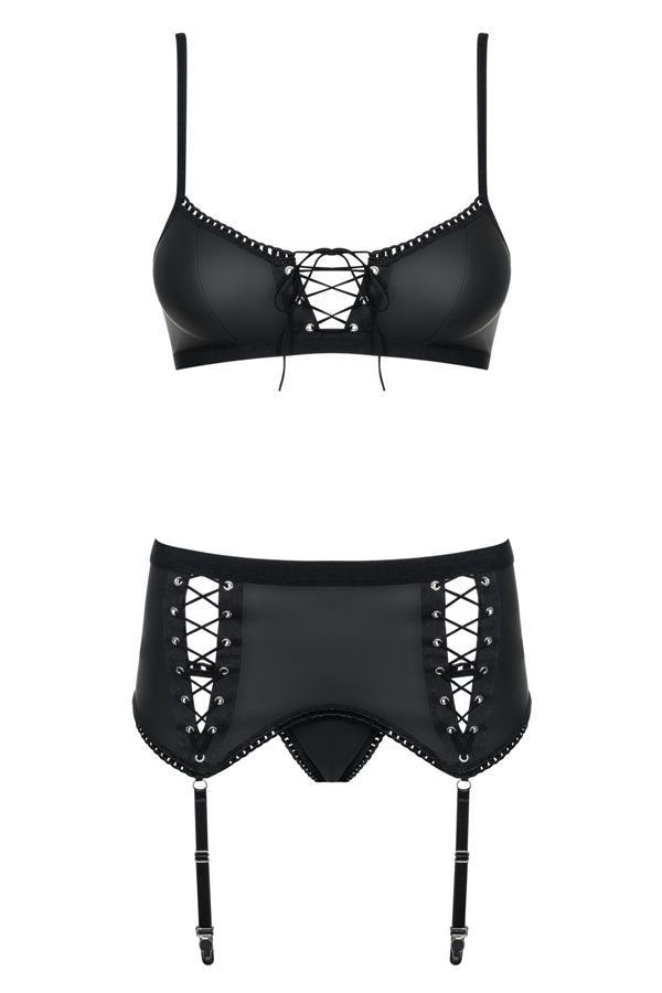 Sometimes all you need to spend a wonderful time with your m... Obsessive - Redella 3-pcs Set - Black - L/XL photo-7