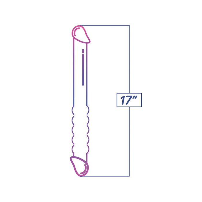 Shades....they fade from color to color or color to cool! Th... Icon Brands - Shades Jelly Double Dildo - Blue/Violet photo-3