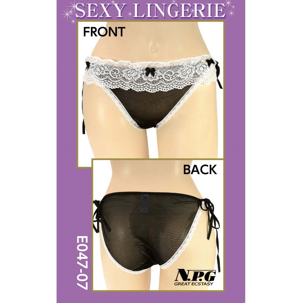NPG - E047 Premium Sexy Panties - Black photo-3