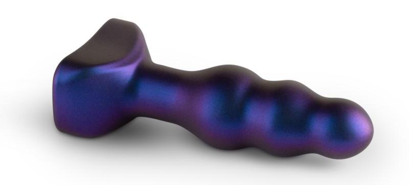 Experience unique and arousing stimulation with this vibrati... Hueman - Space Invader Vibro Plug - Purple photo-2