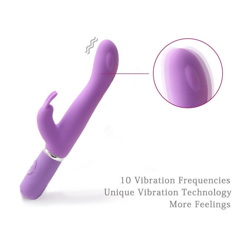 Bring you sensual feeling to another level with this wonderf... Aphrodisia - 10-Mode G Spot Rabbit - Purple photo-14