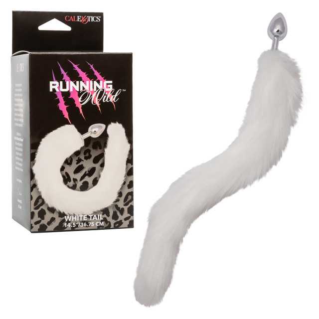 Explore exotic pleasure with the Running Wild Tail, a smooth... CEN - Running Wild Fox Tail Plug - White photo-5