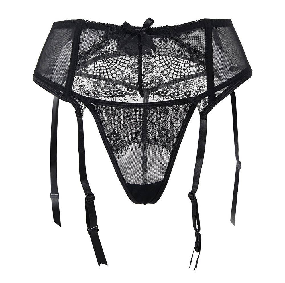 Sexy Transparent Lace Garter Panties
Material &n... Ohyeah - Lace Garter Belt w Panties - Black - M photo-8