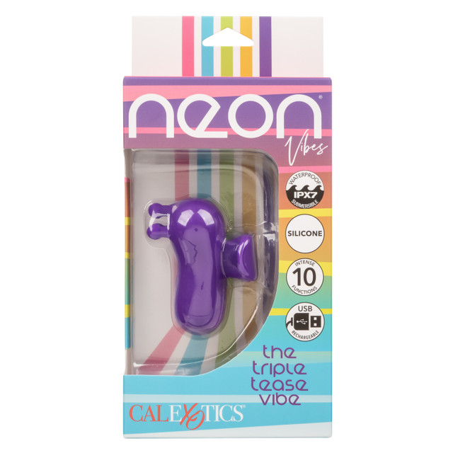 Unleash a symphony of sensations with the Neon Vibes The Tri... CEN - Neon Triple Tease Vibe - Purple photo-7