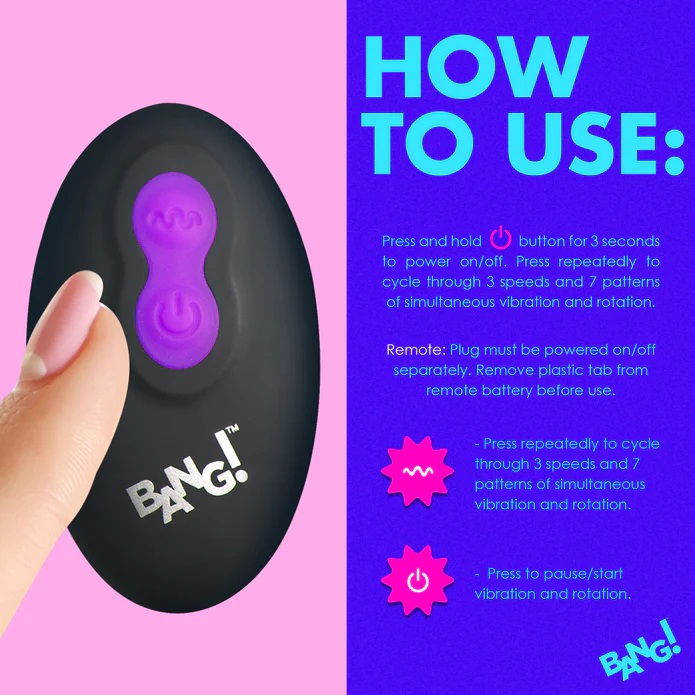 Add something more exciting to your toy bag with this rotati... Bang! - Rotating Vibro Plug - Purple photo-7