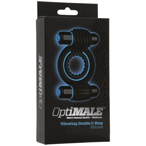 Packed with intense pleasure for both you and your partner, ... Doc Johnson - OptiMale Vibro Double C-Ring - Black photo-2