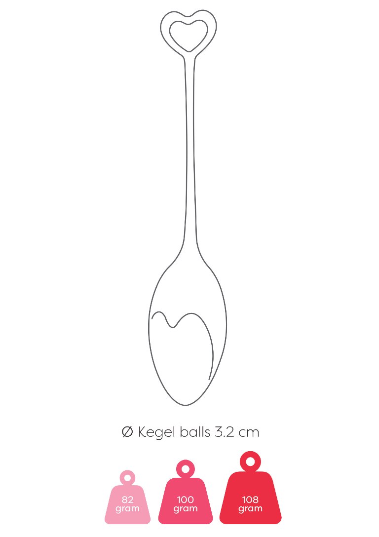 These weighted trainers are designed for Kegel exercises. Th... Mae B - Pelvic Floor Exercise Kegel Balls - Red photo-3