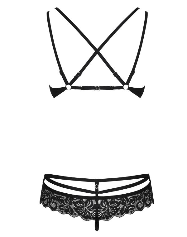 Emphasized curves, pleasant feelings and desire for exciting... Obsessive - 860-SET-1 2 pcs Set - Black - S/M photo-8