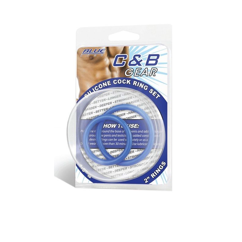 Cock rings are used to prolong erections. Use cock rings for... Blueline - Silicone Cock Ring Set - Blue photo-3