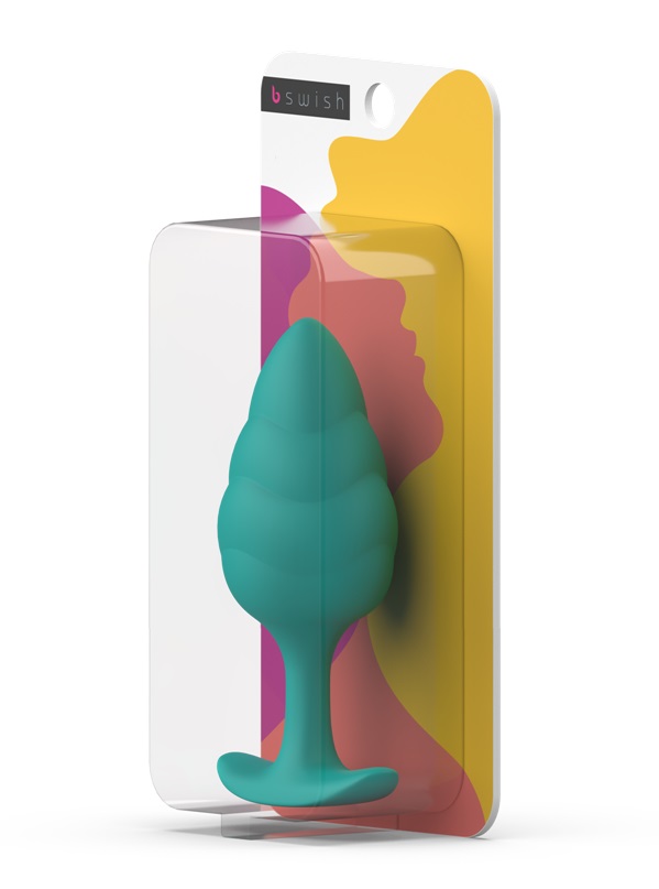 Bfilled Basic Wave massaging plug has a stimulating ripple t... B Swish - Bfilled Basic Wave - Seafoam photo-4