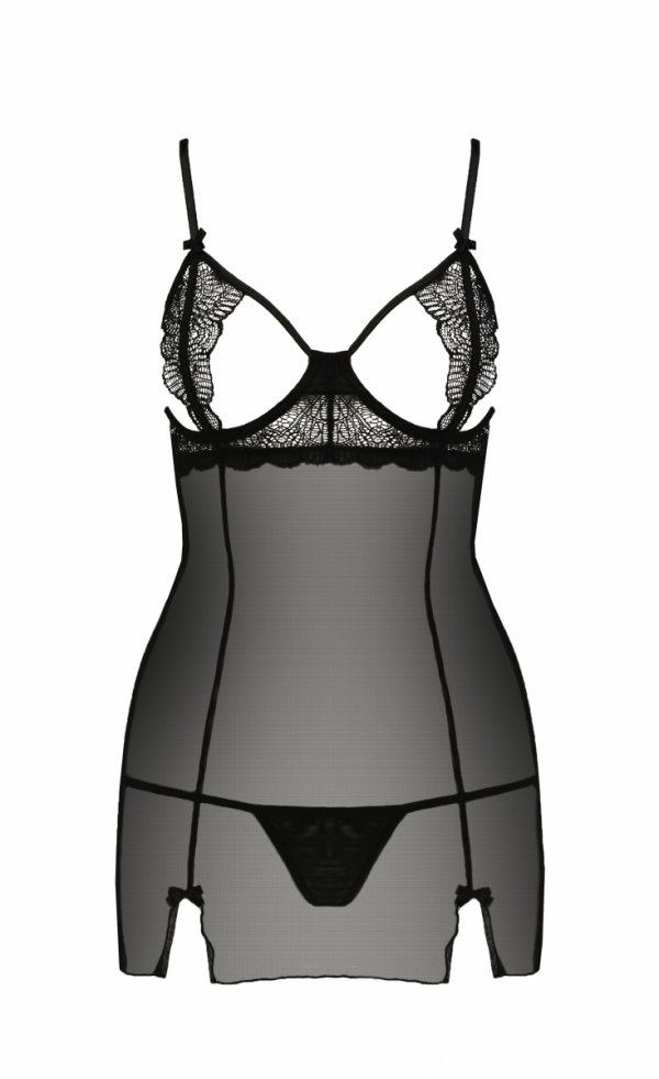 Extremely sensual T-shirt with a slightly prudish character.... Passion - Quentris Chemise - Black - L/XL photo-5