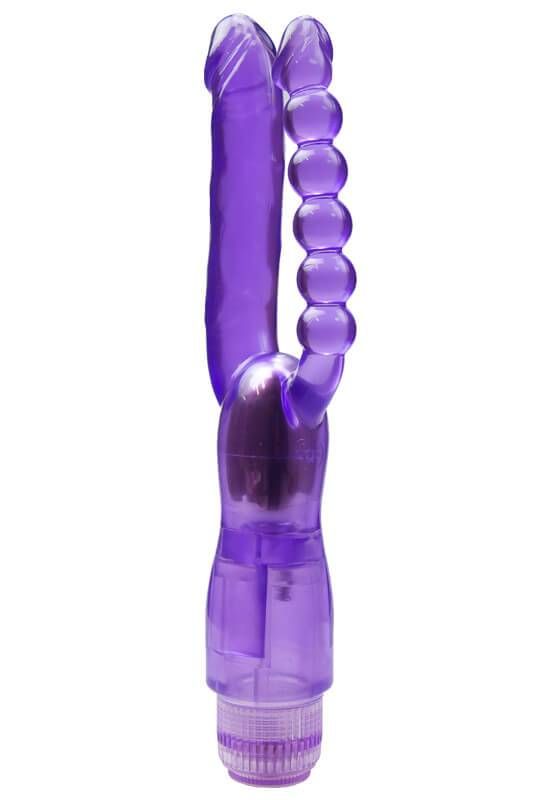 Are you looking for some special 02 Vibrators?This dual pene... Aphrodisia - Double Pleasure Dual Penetrator Vibrator - Purple photo-6
