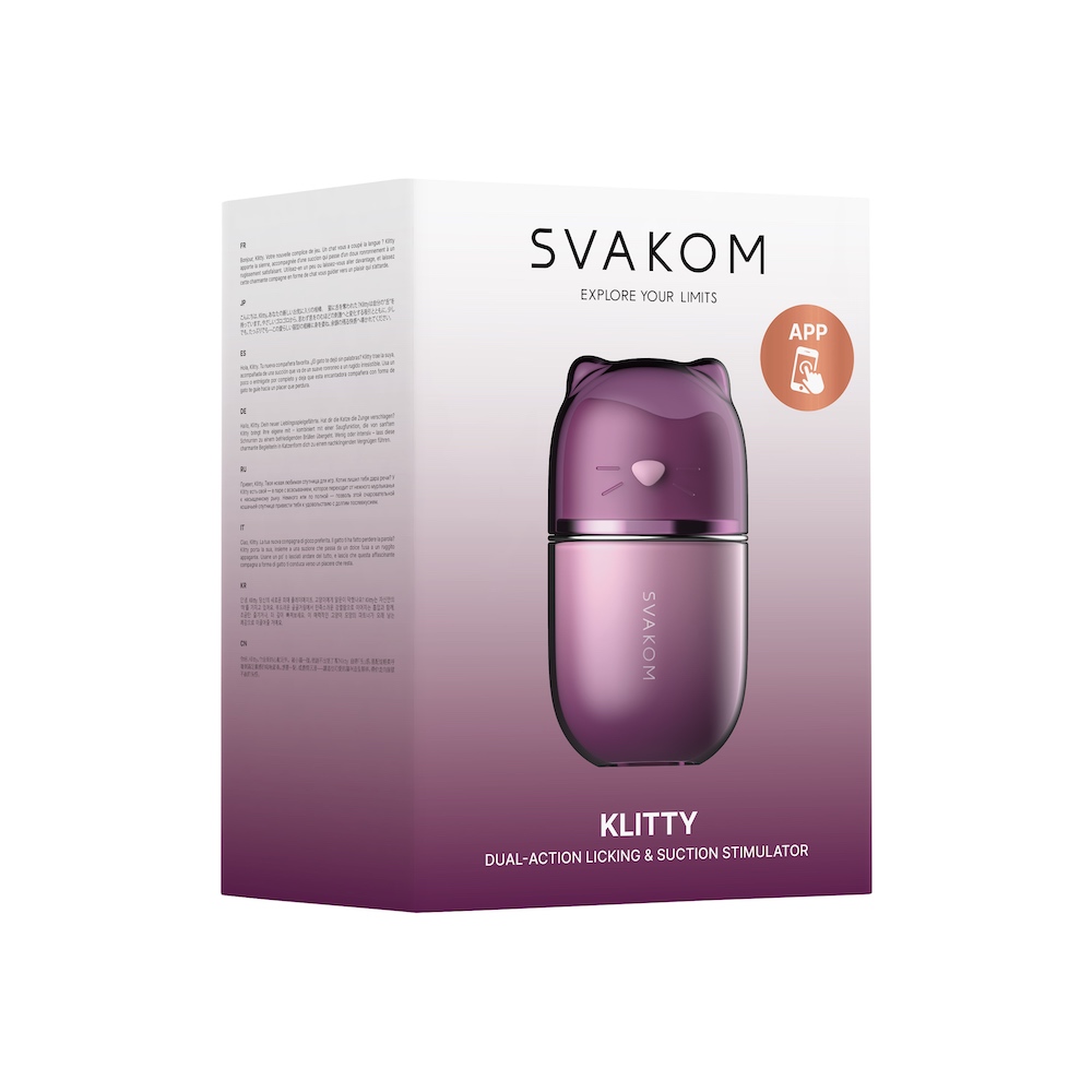 SVAKOM - Klitty Interactive Licking Stimulator - Dusty Lavender photo-12