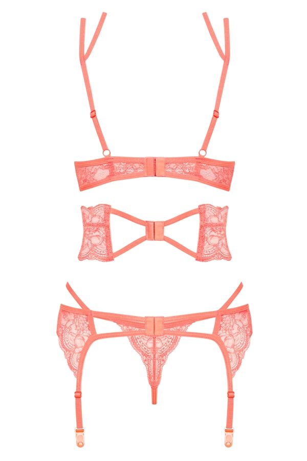 It delights and intrigues, seduces and tempts – meet Frivoll... Obsessive - Frivolla 4-pcs Set - Coral - S/M photo-8