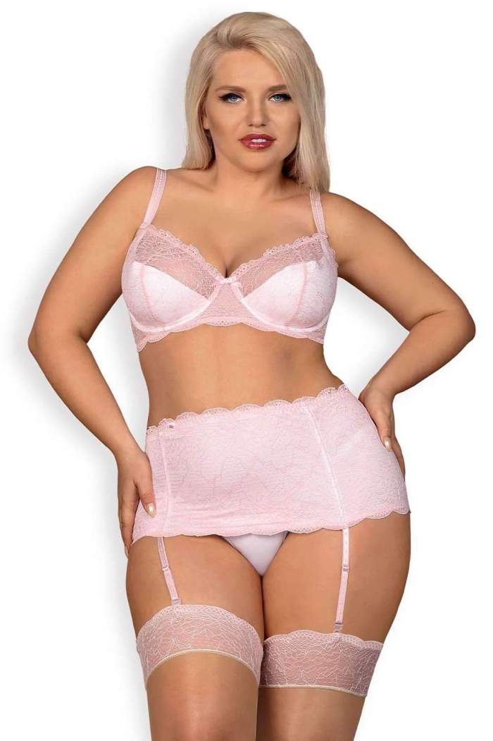 Obsessive - Girlly 3-pcs Set - Pink - XXL photo