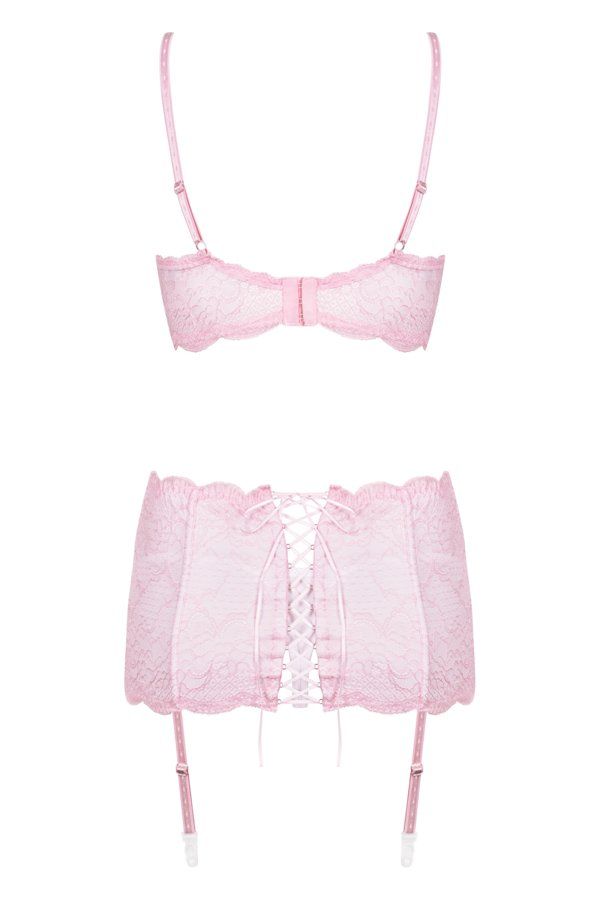 Obsessive - Girlly 3-pcs Set - Pink - L/XL photo