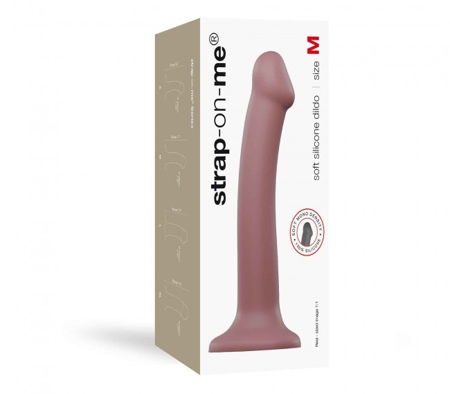 Sleek and minimalist design, high quality mono-density silic... Strap-On-Me - Mono Density Dildo M - Vieux Rose photo-5