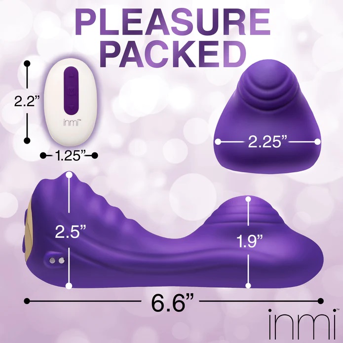 Slip this textured, premium silicone toy between your thighs... Inmi - Ride N' Grind Vibro Grinder - Purple photo-11