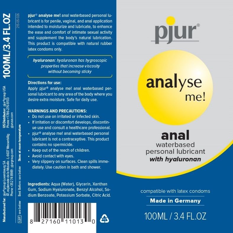 Расслабляющий анальный спрей Pjur Analyse Me! Anal Comfort Spray, 20 мл 10460\1PJURAS-20 - Pjur - Обезболивающие смазки - Купить