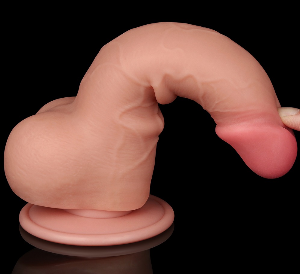 Lovetoy - 7.5" 帶包皮仿真陽具 13.2cm - 肉色 照片-7