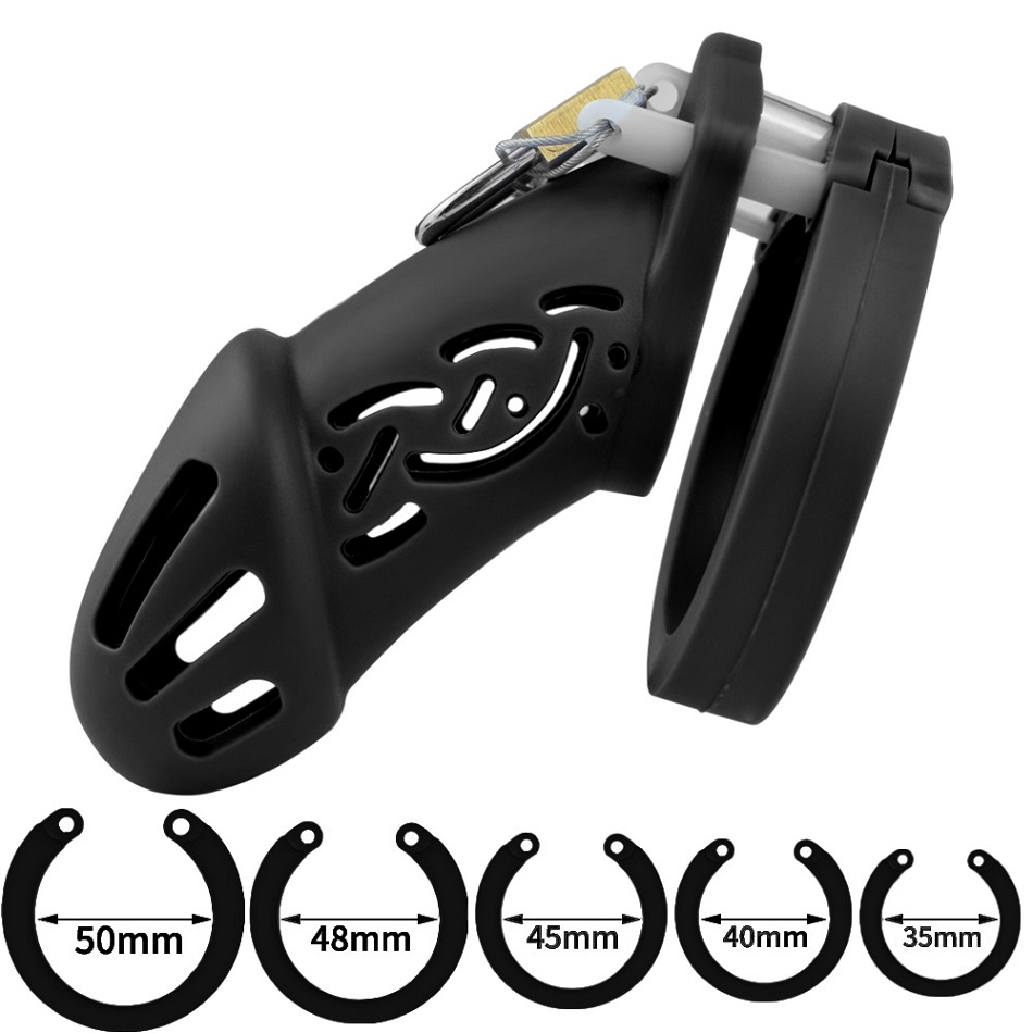 FAAK - Silicone Chastity Cage 113 - Black