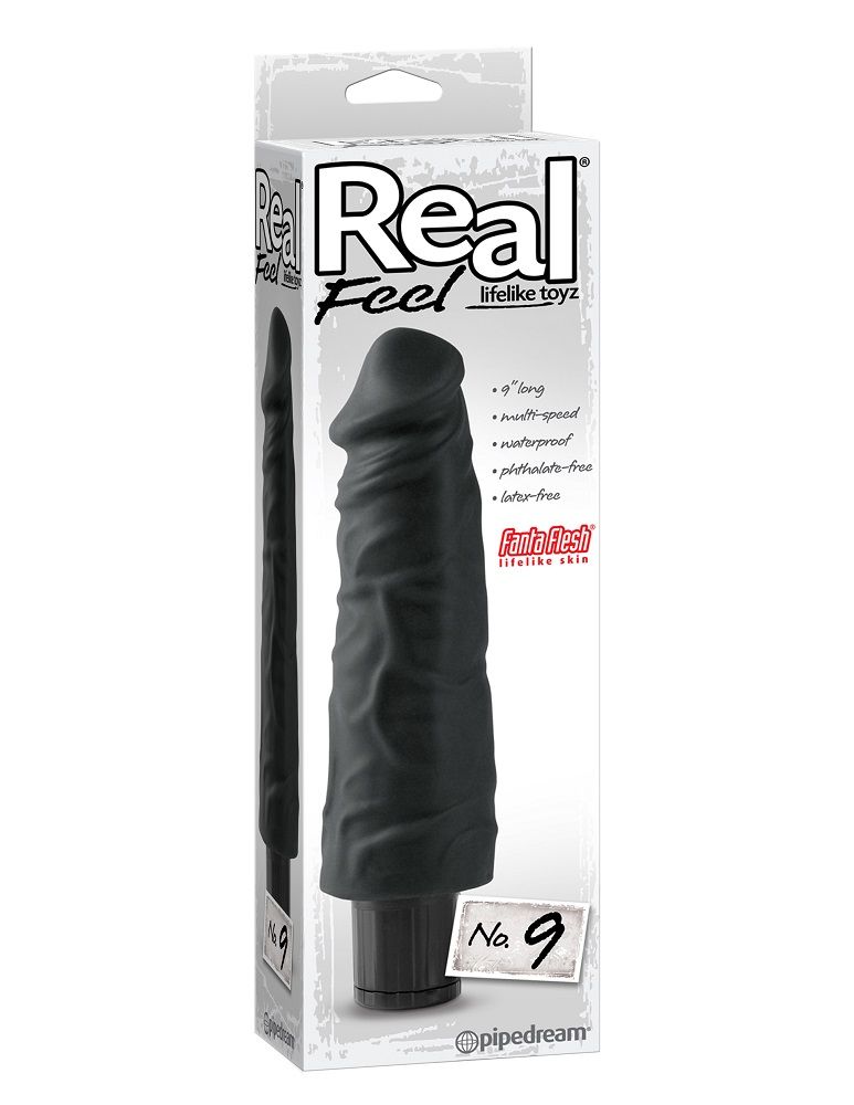 Enjoy the "Real Feel" of super-soft, lifelike skin... Pipedream - Real Feel Lifelike Toys No.9 - Black photo-2