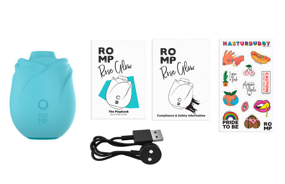 Romp - Rose Glow Pleasure Air Stimulator - Blue  photo-11