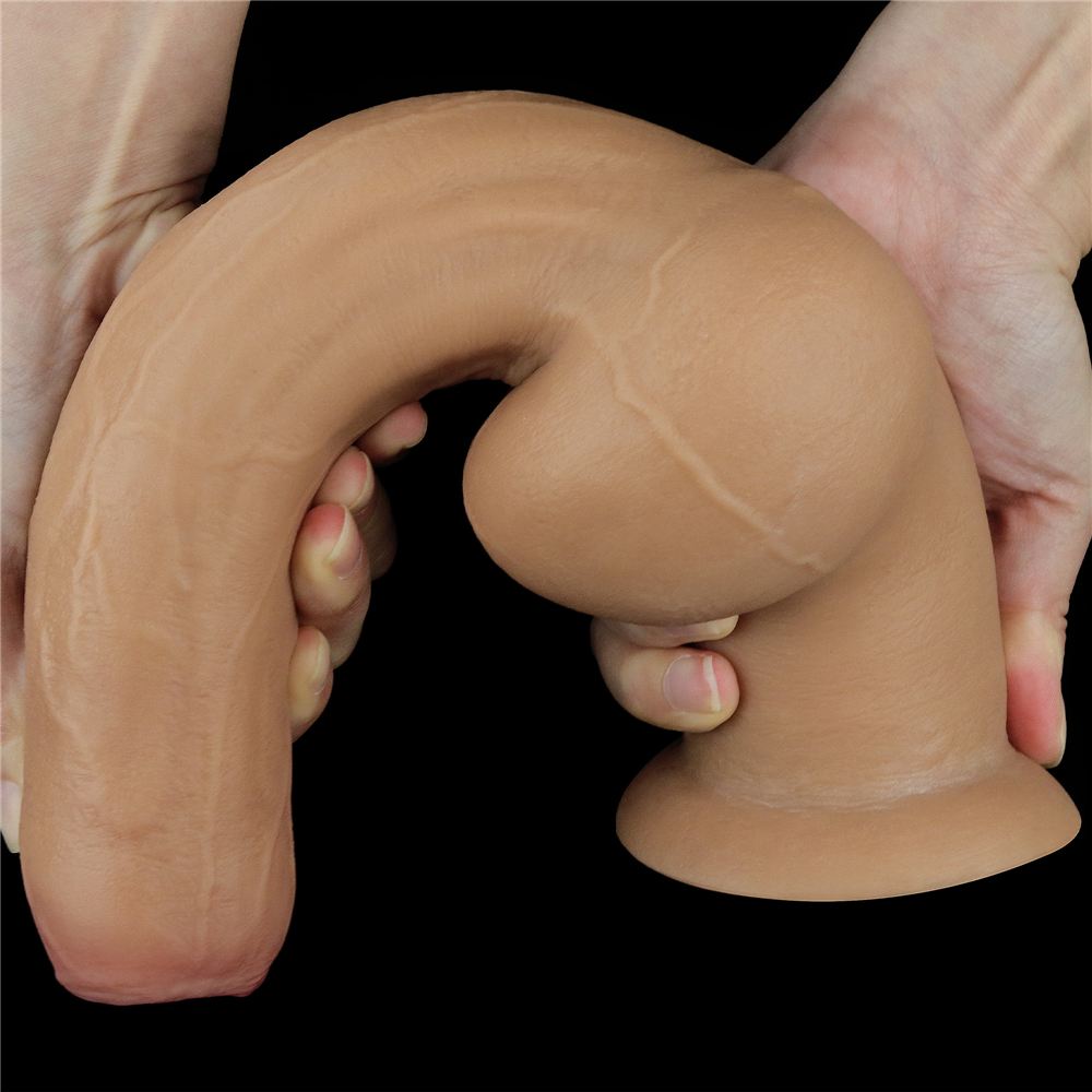Built to deliver the most lifelike satisfaction, Love Toy Du... Lovetoy - 11" Dual Layer Handle Cock - Flesh photo-4