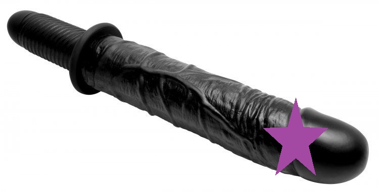 Plunge this massive, veiny dong into yourself or your partne... Master Series - Violator 13 Mode XL Dildo Thruster - Black photo-2