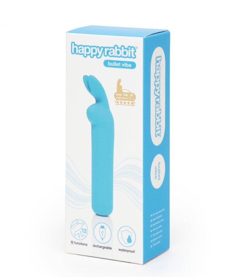 Small enough to slip in your pocket but strong enough to pro... Happy Rabbit - Ears Vibro Bullet - Blue photo-5